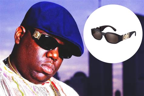 versace sunglasses notorious big|biggie smalls without glasses.